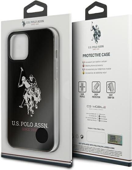 Actual product image U.S. Polo US Polo USHCP12LTPUHRBK iPhone 12 Pro Max 6.7" Black / Black Glossy Large Logo (Apple iPhone 12 Pro Max)