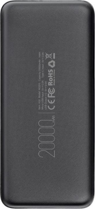 Actual product image 4Kom Power bank Veger VEGER powerbank 20000 mAh 2A A20 (W2015) black (20000 mAh, 74 Wh)