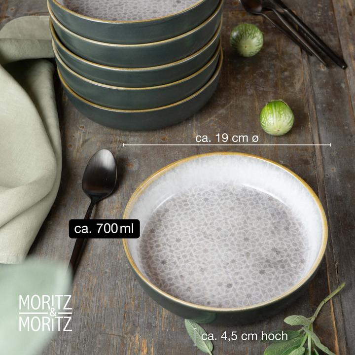 Actual product image Moritz & Moritz TERRA 6-piece soup plate grey 700 ml each (6 pcs.)