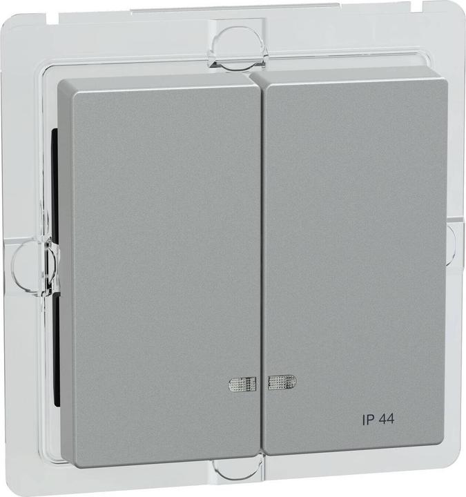 Actual product image Merten Double rocker with control window IP44, MEG3424-0460