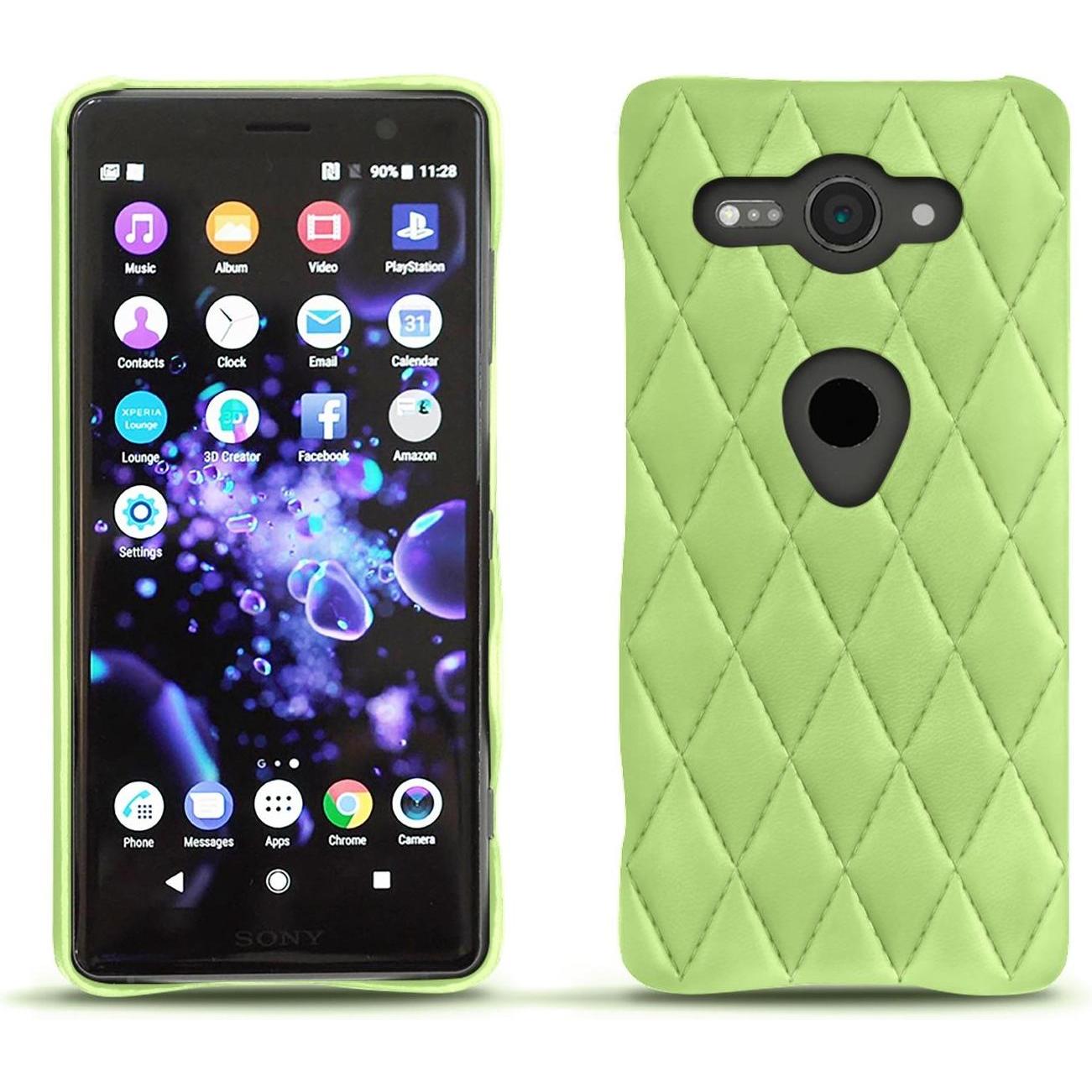 Thumbnail - Noreve Lederschutzhülle (Sony Xperia XZ2 Compact), Smartphone Hülle, Grün