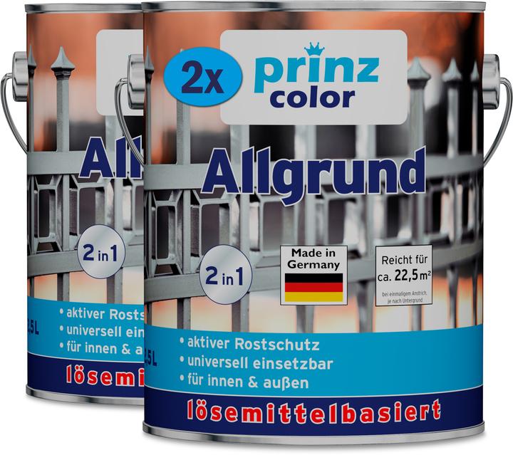 Produktbild Plid Allgrund Rostgrundierung 5L Weiss für ca. 450m² /Aktiver Rostschutz Grundierung