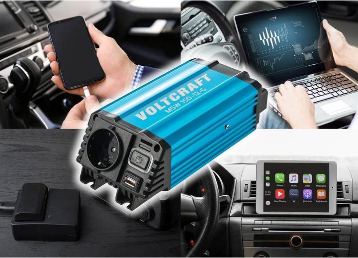 Immagine prodotto Voltcraft Wechselrichter MSW 150-12-G 150 W 12 V/DC - 230 V/AC modifizierte Sinu