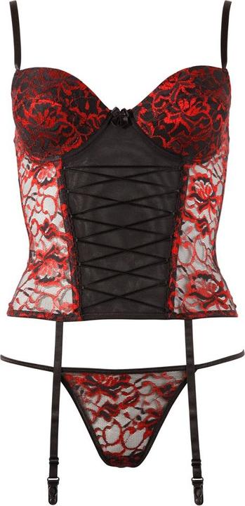 Produktbild Cottelli Collection Strapscorsage mit String (L)
