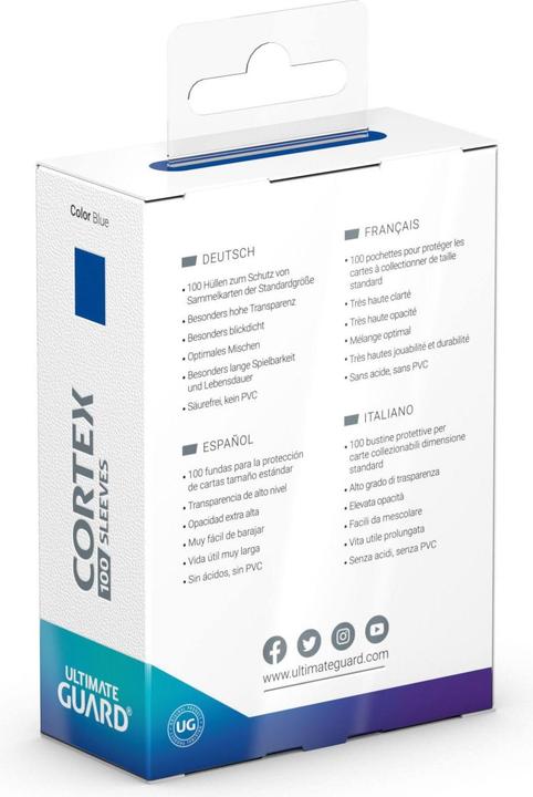 Actual product image Ultimate Guard Cortex Sleeves Standardgrösse Blau (100)