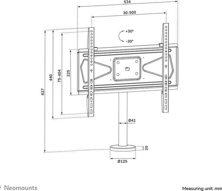 Produktbild Neomounts TV Desk Mount (grommet) (Tisch, 55", 50 kg)