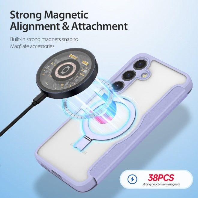 Actual product image Dux Ducis Skin X Pro case with magnetic ring/stand+ - Purple (Samsung Galaxy S24+)