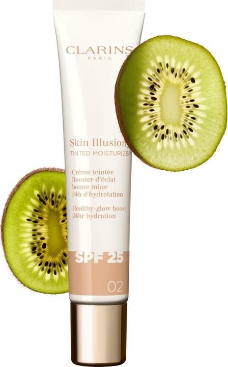 Actual product image Clarins Skin Illusion - Getönte Feuchtigkeitscreme Spf25 02 (Sun cream face, SPF 25, 40 ml)