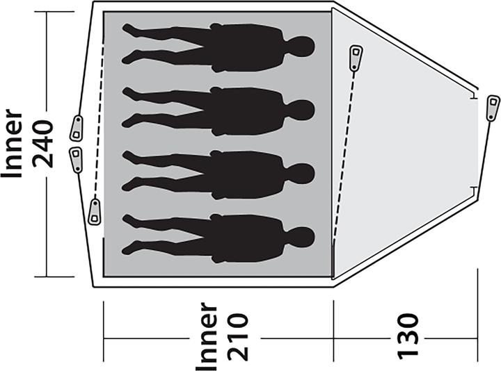 Productafbeelding Outwell - Cloud 4 - Green - 4-person (Koepeltent, 6.30 kg, 4 personen)