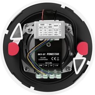 Produktbild Fonestar Deckenlautsprecher 3 TRANSFORMER 100V 6/3/1.5W RMS 86DB IP44