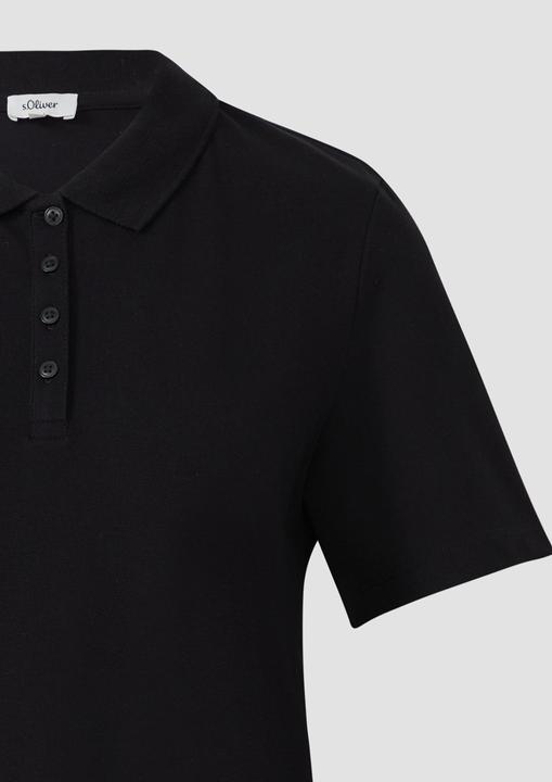 Produktbild S.Oliver Polo-Shirt Verkürztes Poloshirt aus Baumwollpiqué (46)