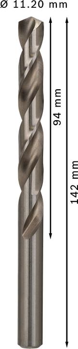 Immagine prodotto Bosch Professional Zubehör Trapano PRO Metal HSS-G, 11,2 x 94 x 142 mm (11,2 mm)