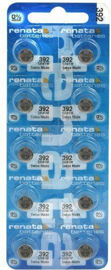 Actual product image Renata 392 / SR41W - 10 button cells (10 pcs., LR41, 45 mAh)