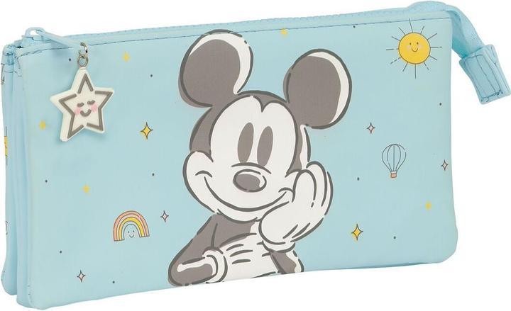 Actual product image Mickey Mouse Club House Triple multipurpose case Mickey Mouse Clubhouse Baby Light blue 22 x 12 x 3 cm