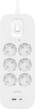 Image du produit Belkin Protection contre les surtensions Surgemaster (6 x, CEE 7/3, 2 m)