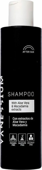 Actual product image Vanessium Aloe Vera and Macadamia Extract After-Sun Shampoo 200ml (200 ml, Liquid shampoo)