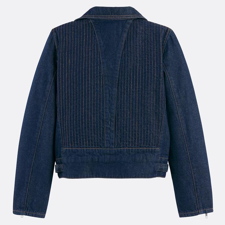 Immagine prodotto Dawei Kurze Jeansjacke im Biker-Stil (38)