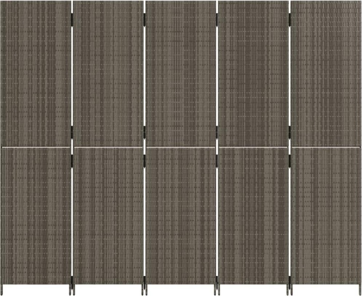 Actual product image VidaXL Screen 5-piece grey poly rattan,Colour: Grey,Material: Poly