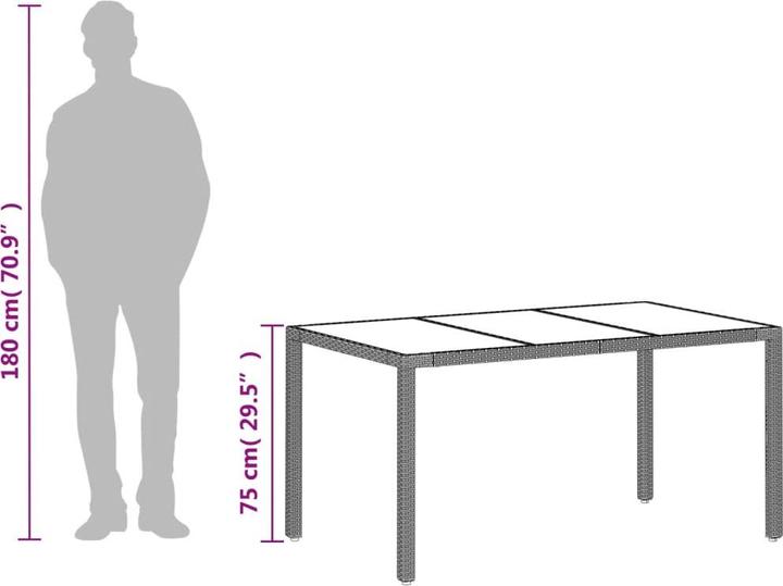 Produktbild vidaXL Gartentisch (150 x 90 x 75 cm)