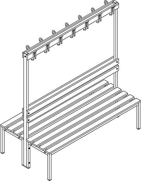 Actual product image eurokraft basic Wardrobe bench (170 cm)