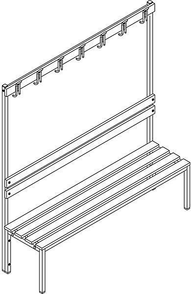 Actual product image eurokraft basic Wardrobe bench (170 cm)