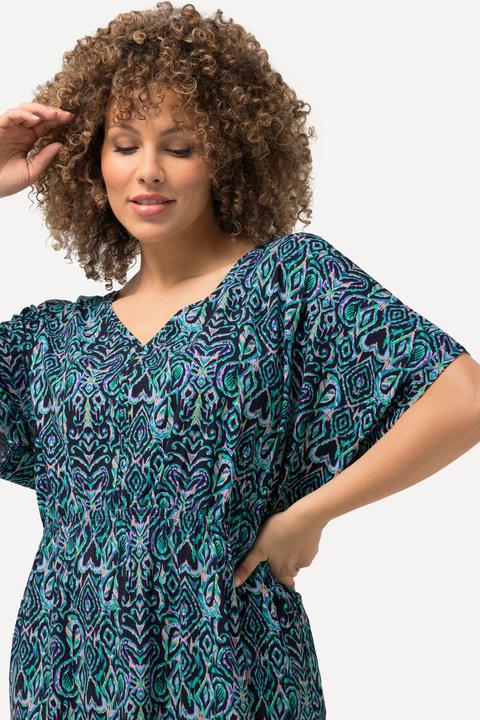 Immagine prodotto Ulla Popken Abito midi dal taglio oversize in jersey con scollo a V e mezze maniche (50, 52)