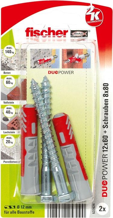 Fischer DuoPower 12x60 S K (2). (2 pcs.)