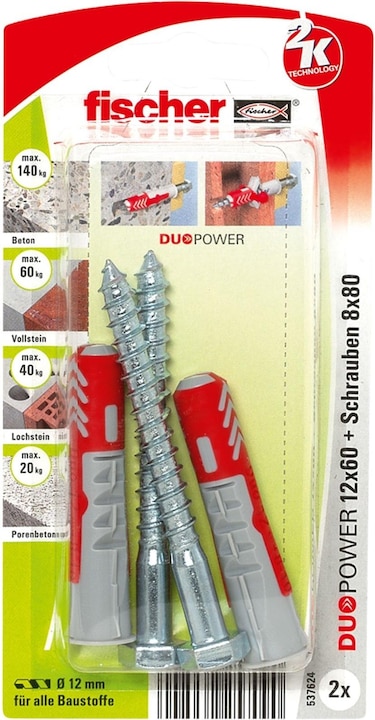 Fischer DuoPower 12x60 S K (2). (2 Stk.)