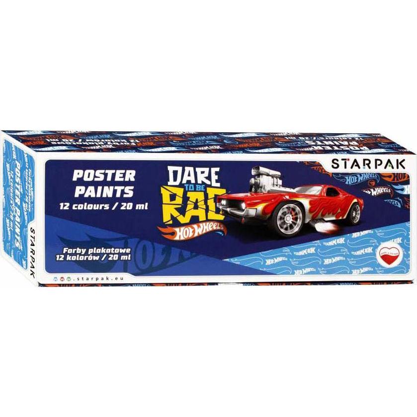 Starpak, Colore + Vernice per fai da te, poster dipinge lamina Hot Wheels Star 12kol / 20ml (20 ml)