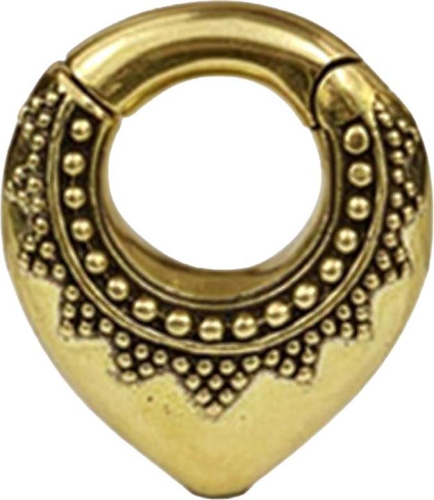 Produktbild Star Piercing Ohrgewicht Segmentring klappbar gepunktet (Messing)