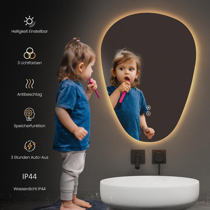 Actual product image Emke Bathroom mirror (80 x 60 cm)