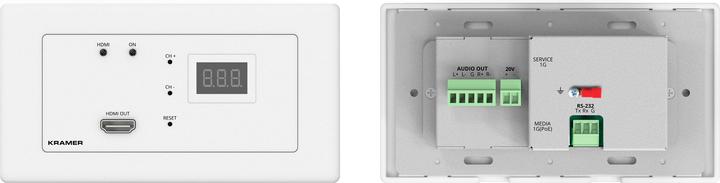 Hochleistungs AVoIP Decoder für 4K60 4:2:0 Video über 1G Ethernet mit HDMI Ausgang, Unterputz-EU-Fo