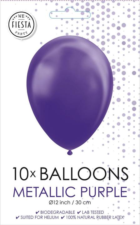 Actual product image Globos Europe Balloons Metallic Purple 30cm, 10pcs. (10 x)