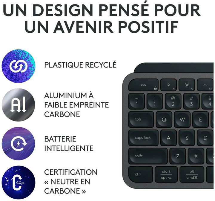 Actual product image Logitech MX Keys S (CH, Wireless)