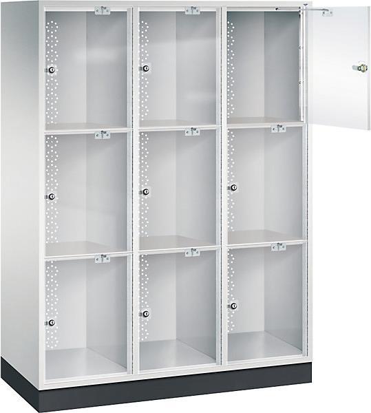 Produktbild C+P INTRO Stahl-Schliessfachschrank mit Acrylglastür (122 x 50 x 175 cm)