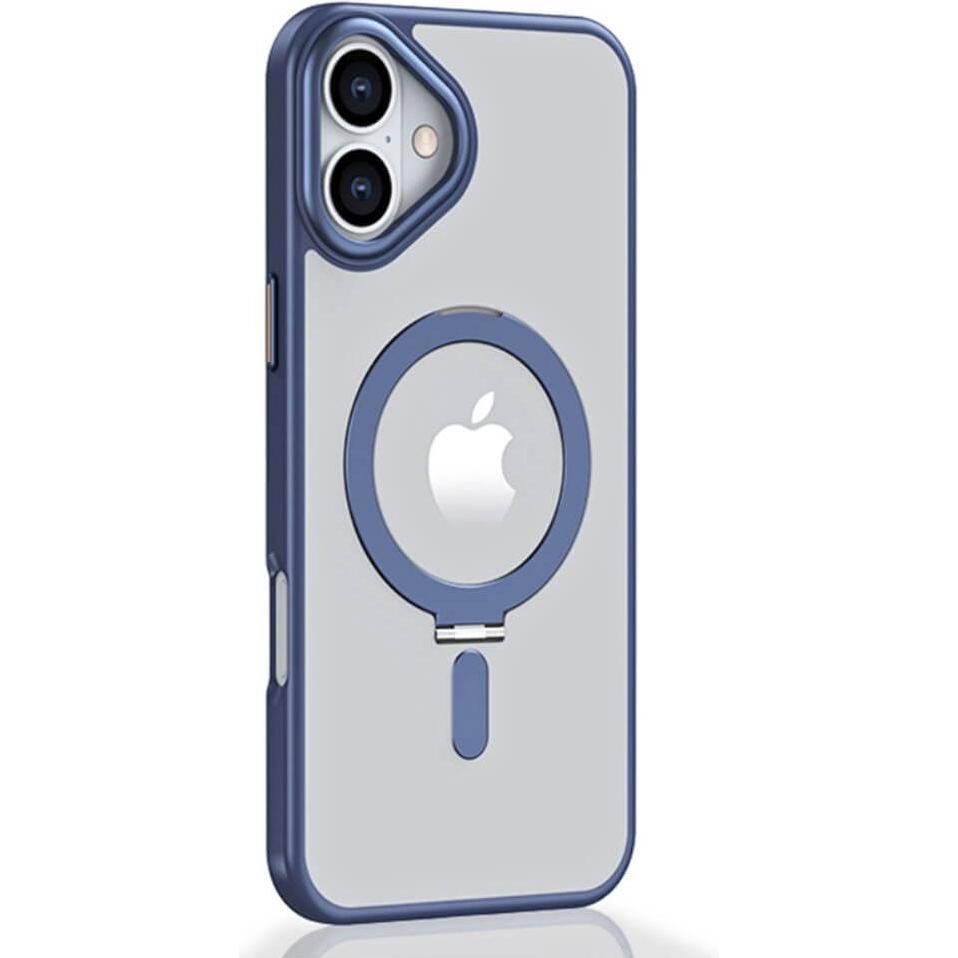 Cover-Discount iPhone 16 - Schützende Acryl-Handyhülle mit Magnet (Apple iPhone 16), Smartphone Hülle, Blau