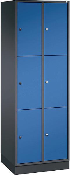 Image du produit C+P INTRO Armoire à casiers verrouillables en acier, hauteur des casiers 580 mm