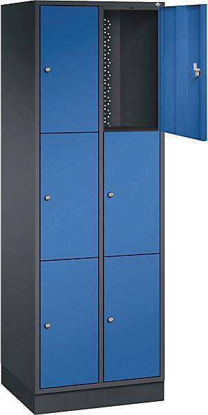 Image du produit C+P INTRO Armoire à casiers verrouillables en acier, hauteur des casiers 580 mm