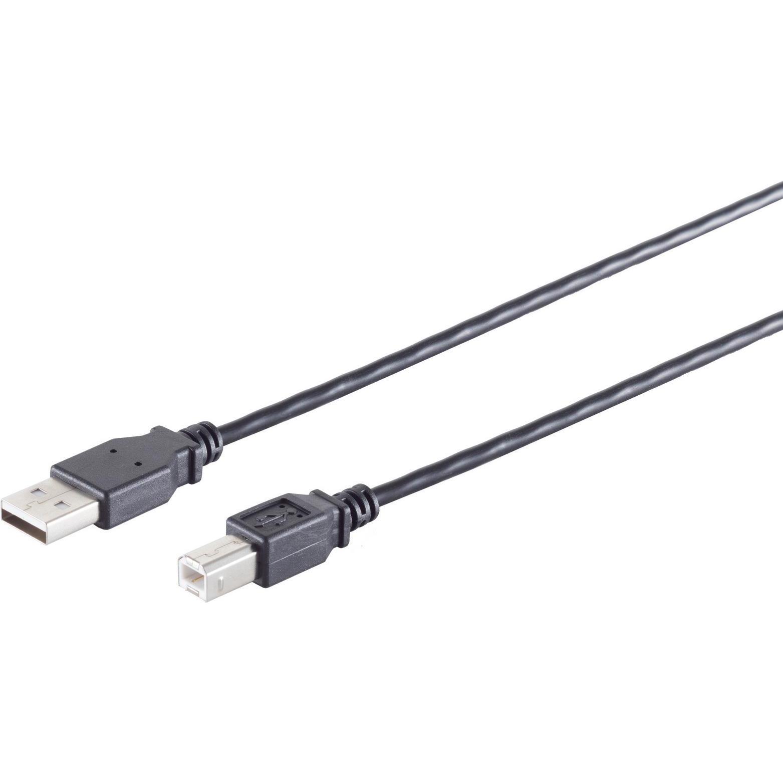 Shiverpeaks S/CONN maximum connectivity USB High Speed 2.0 Kabel, A/B Stecker, USB 2.0, schwarz, 5,0m (5 m, USB 2.0), US...