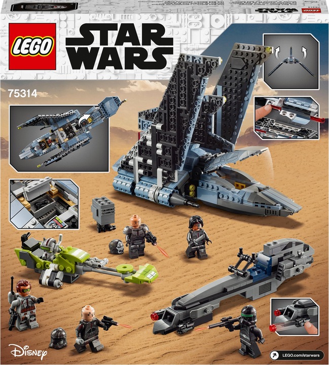 Actual product image LEGO Star Wars attack shuttle from The Bad Batch (75314, LEGO Star Wars)