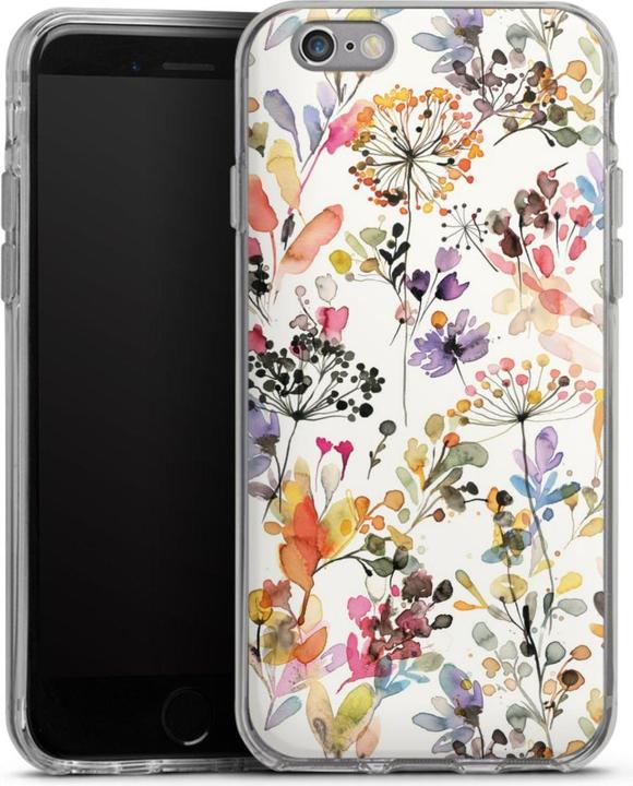 Produktbild DeinDesign Silikon Hülle für Apple iPhone 6s Handyhülle Case Smartphone Schutzhülle Blume Muster Pastell (Apple iPhone 6s)
