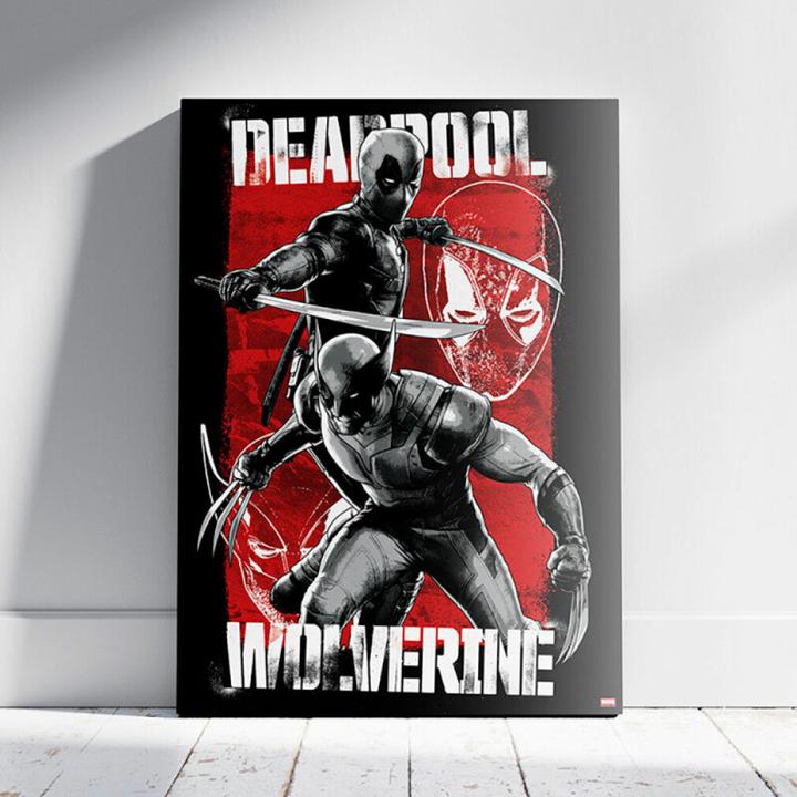 Actual product image Semic Marvel wood print Deadpool & Wolverine 03 Maximum Effort 35 x 50 cm (35 x 50 cm)