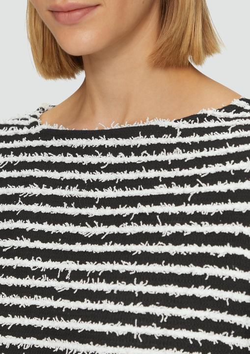 Produktbild s.Oliver Sweatshirt Sweatshirt mit Strukturstreifen (40)