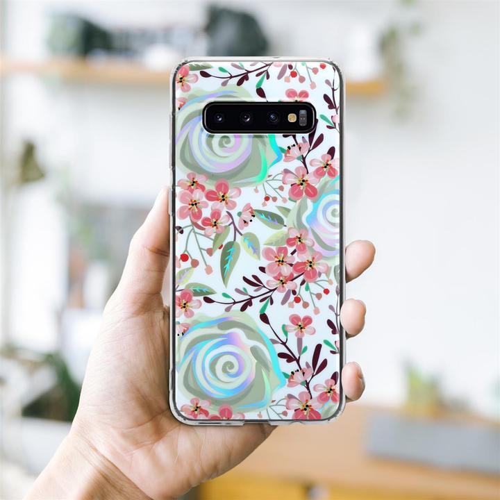 Actual product image Cadorabo IMD TPU Colorful Flowers & Leaves Cover (Samsung Galaxy S10)