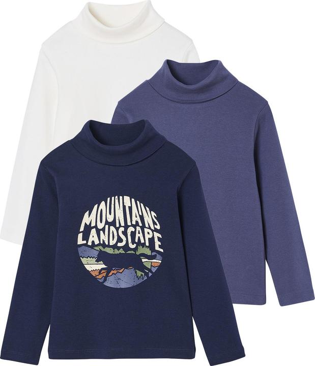 Actual product image Vertbaudet 3er-Pack Jungen Rollkragenshirts (140)