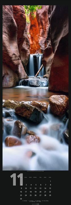 Actual product image Wasserfälle Kalender 2026 (34 x 98 cm, Hardcover, German)