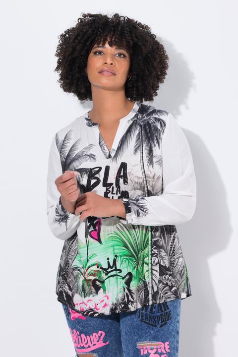 Actual product image Angel of Style Tunika, bequeme Passform, Safari/Graffiti-Druck (48)