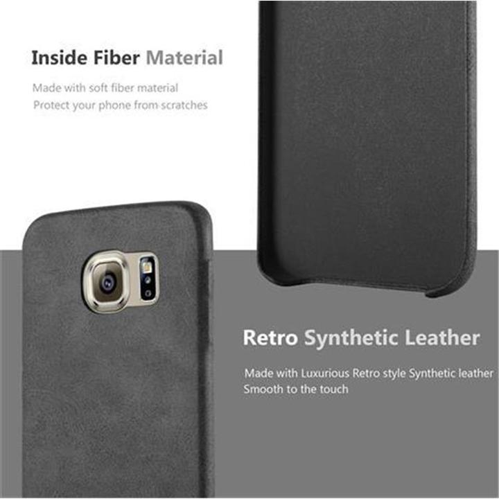Image du produit Cadorabo Couverture rigide en similicuir avec structure (Samsung Galaxy S6 Edge)