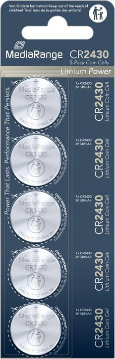Produktbild MediaRange CR2430 (5 Stk., CR2430, 340 mAh)