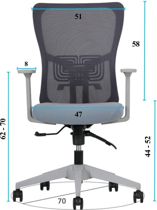 Image du produit Kalune Design Lumbar 108 Grey Office Chair Set 2 Pieces